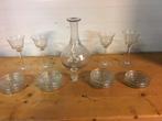 Antiek, glas, glazen, onderzetters, wijn, Ophalen of Verzenden