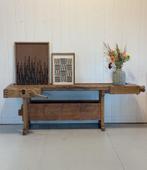 Dressoir, Houten werkbank, Wandmeubel, Sidetable, Werkbank, Antiek en Kunst, Ophalen of Verzenden
