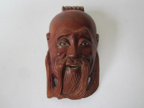 Oud China hardhouten Masker,, Antiek en Kunst, Kunst | Beelden en Houtsnijwerken, Ophalen of Verzenden