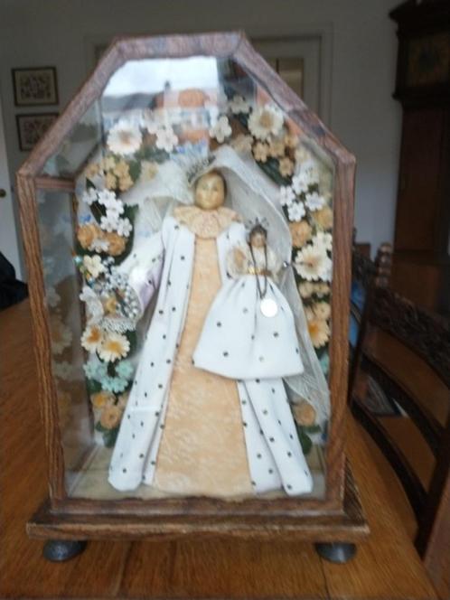 Antiek huiskapelletje met Maria uit Italië Prijs € 69 Het ge, Antiek en Kunst, Antiek | Religie, Ophalen of Verzenden