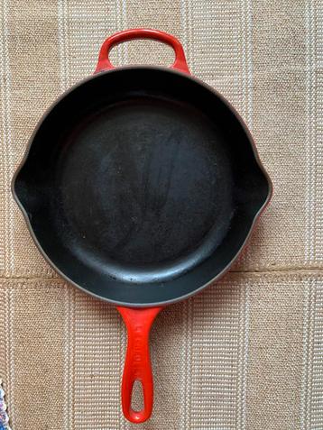 Le Creuset skillet koekenpan 26 cm schenktuit rood/oranje beschikbaar voor biedingen