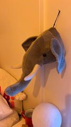Olifant knuffel voor aan de muur, Ophalen of Verzenden, Gebruikt, Wanddecoratie