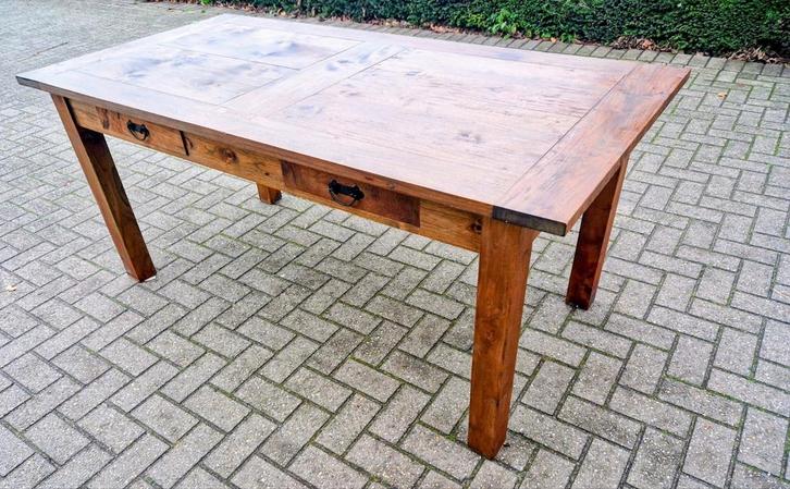 Landelijke Franse boerentafel, Huis en Inrichting, Tafels | Eettafels, Zo goed als nieuw, 50 tot 100 cm, 200 cm of meer, Rechthoekig