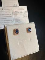 14k Rosé Gouden Oorbellen met Edelstenen & Diamanten, Sieraden, Tassen en Uiterlijk, Oorbellen, Nieuw, Ophalen of Verzenden, Roze