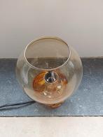 VINTAGE LAMP GLAS GERMANY LEUCHTEN OKER GOUD KLEUR RAAK HALA, Huis en Inrichting, Lampen | Tafellampen, Ophalen of Verzenden, Gebruikt