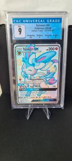 Sylveon GX Shiny SV 76 Hidden Fates CGC 9, Ophalen of Verzenden, Zo goed als nieuw, Losse kaart