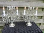 2 ZEER MOOIE ANTIEKE KRISTALLEN GIRANDOLES LAMPEN, Antiek en Kunst, Ophalen