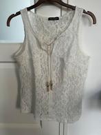 Mouwloze witte kanten top shirt dames maat S / M zgan, Wit, Ophalen of Verzenden, Zo goed als nieuw, Moody’s