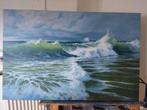 Golf aan de kust, Antiek en Kunst, Kunst | Schilderijen | Klassiek, Ophalen of Verzenden