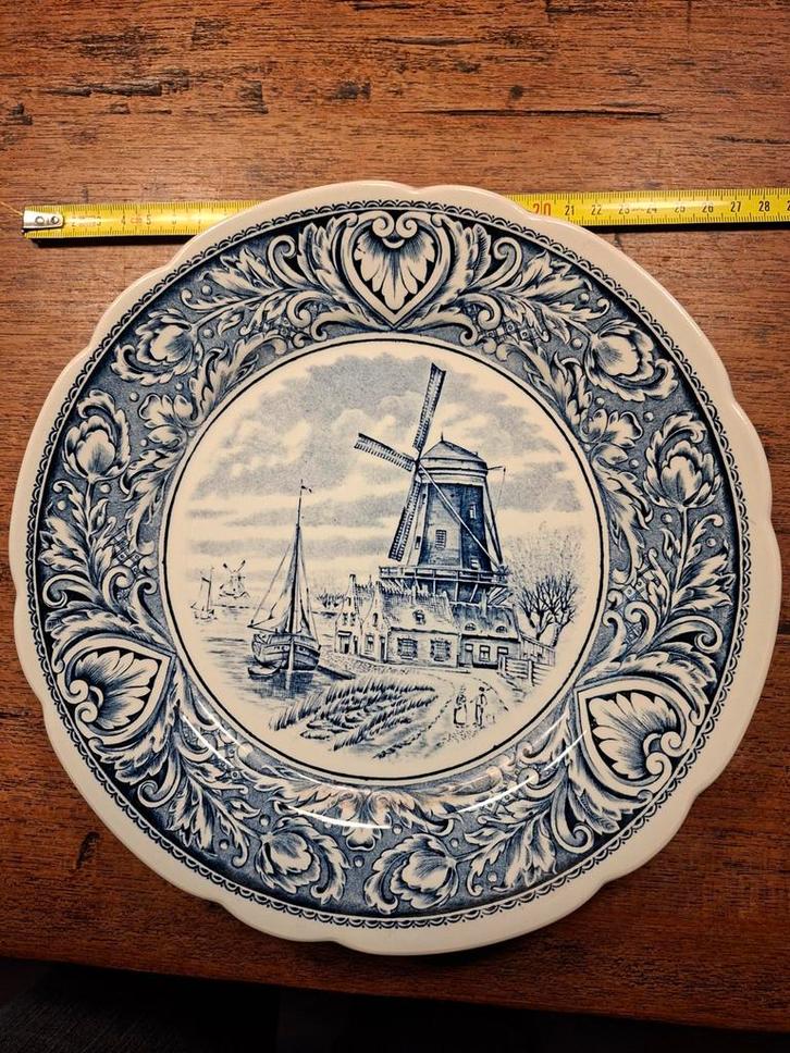 Delfts Blauw Bord met Molen, Antiek en Kunst, Antiek | Wandborden en Tegels, Ophalen