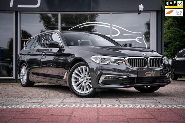 BMW 5-serie Touring 520i High Executive Edition|Leder|Digita, Auto's, BMW, Bedrijf, Te koop, 5-Serie, ABS, Achteruitrijcamera