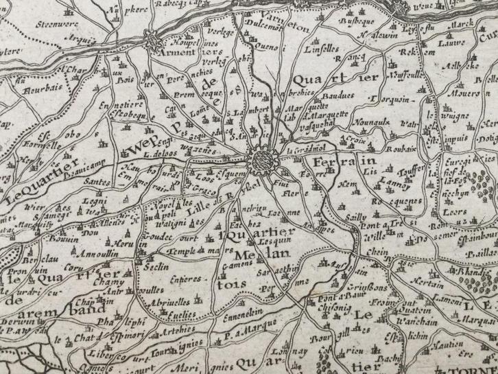 Frans Vlaanderen, Lille, Colom, 1660. Zeldzaam, Antiek en Kunst, Kunst | Etsen en Gravures, Verzenden