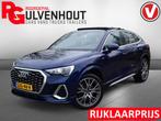 Audi Q3 Sportback 45 TFSI S-Line Plug-in Hybrid 245 PK | PAN, Auto's, Gebruikt, Met garantie (alle), Blauw, Leder en Stof