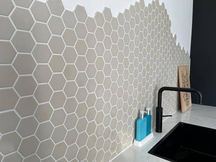 The Mosaic Factory London hexagon mat crème, Doe-het-zelf en Verbouw, Tegels, Nieuw, Vloertegels, Keramiek, 20 tot 40 cm, 20 tot 40 cm