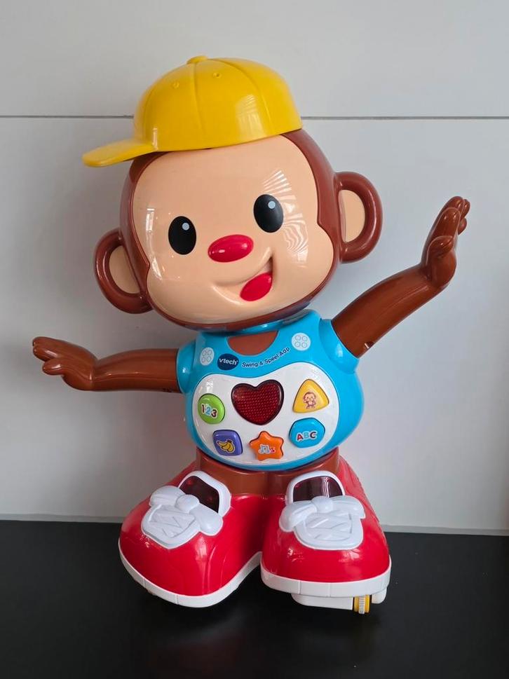 Vtech Swing & Speel Aap, Kinderen en Baby's, Speelgoed | Babyspeelgoed, Zo goed als nieuw, Overige typen, Met licht, Met geluid