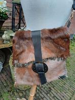 tas handmade leer geiten bedels bohemian gipsy, Sieraden, Tassen en Uiterlijk, Tassen | Damestassen, Ophalen of Verzenden