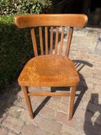 4 houten cafe stoelen, Ophalen, Gebruikt, Bruin, Vier