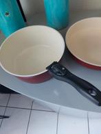 2 fijne pannen met afneembaar handvat, Ophalen of Verzenden, Zo goed als nieuw, Rvs