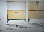 Opbergkast. Voor bv verzamelaar, beige met mahoniekleur hout, Ophalen, Gebruikt, Minder dan 100 cm, 25 tot 50 cm