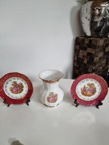 Mooie vaas met 2 borden - Decoratief beschikbaar voor biedingen