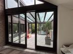 Schuifpui - hardhout - spoedig ophalen, Doe-het-zelf en Verbouw, Ophalen, Gebruikt, 225 cm of meer, Inclusief glas