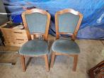 2 stuks mooie antieke stoelen met groene bekleding, Antiek en Kunst, Antiek | Meubels | Stoelen en Banken, Ophalen