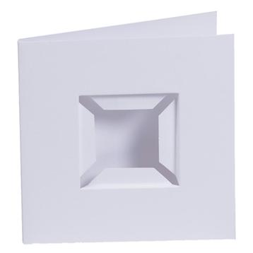 Kaarten passe-partout dubbele ril voorkant 4 stuks wit beschikbaar voor biedingen