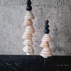 Creme wit parelmoer schelpen torens op voet, Nieuw, Ophalen of Verzenden, X, X