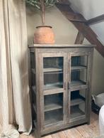 Nieuwe vitrinekast van oud hout, Huis en Inrichting, Ophalen, 100 tot 150 cm, Nieuw, 50 tot 100 cm