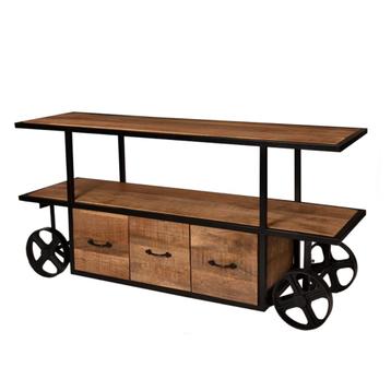 TV Meubel Dressoir Industrieel Retro Mangohout TV kast Ijzer beschikbaar voor biedingen