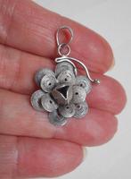 Zilveren vintage bloem hanger nr.629, Verzenden, Zo goed als nieuw, Bloem of Plant, Zilver