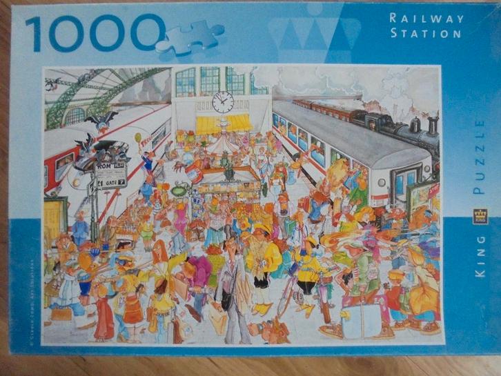 Railway station, Hobby en Vrije tijd, Denksport en Puzzels, Gebruikt, Legpuzzel, 500 t/m 1500 stukjes, Ophalen of Verzenden