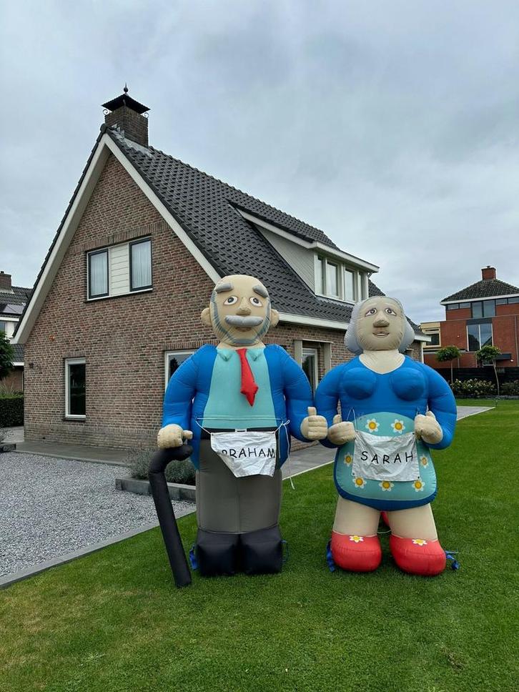 Sarah pop abraham pop leeftijdspoppen, Hobby en Vrije tijd, Feestartikelen | Verhuur, Zo goed als nieuw, Abraham of Sarah, Ophalen of Verzenden