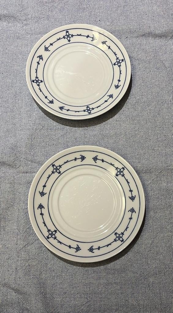 4x kleine borden blau saks, Ophalen, Zo goed als nieuw, Bord(en), Overige stijlen