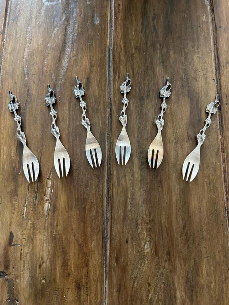 Vintage Almey 90 Gebaksvorkjes (6 stuks), Ophalen of Verzenden