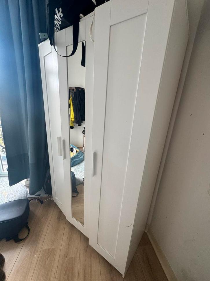 Ikea Pax Kast - Wit met Spiegeldeur, Huis en Inrichting, Kasten | Kledingkasten, Gebruikt, 200 cm of meer, 100 tot 150 cm, 50 tot 75 cm