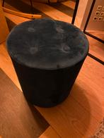 Blauwe poef, Ophalen, Zo goed als nieuw, Stof, 50 tot 75 cm