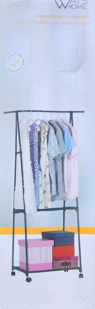 Kledingrek met 2 Legplanken, Kleding | Dames, Kledingrekken, Nieuw, Met wielen, Ophalen of Verzenden