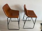 Bruine (nep) leren barkrukken - Set van 2, Huis en Inrichting, Stoelen, Ophalen, Gebruikt, Twee, Bruin