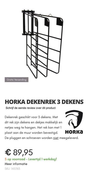 Horka dekenrek beschikbaar voor biedingen