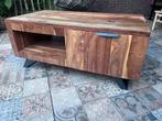 Houten Televisiemeubel/salontafel met 2 lade, Ophalen, 50 tot 100 cm, Zo goed als nieuw, Minder dan 100 cm