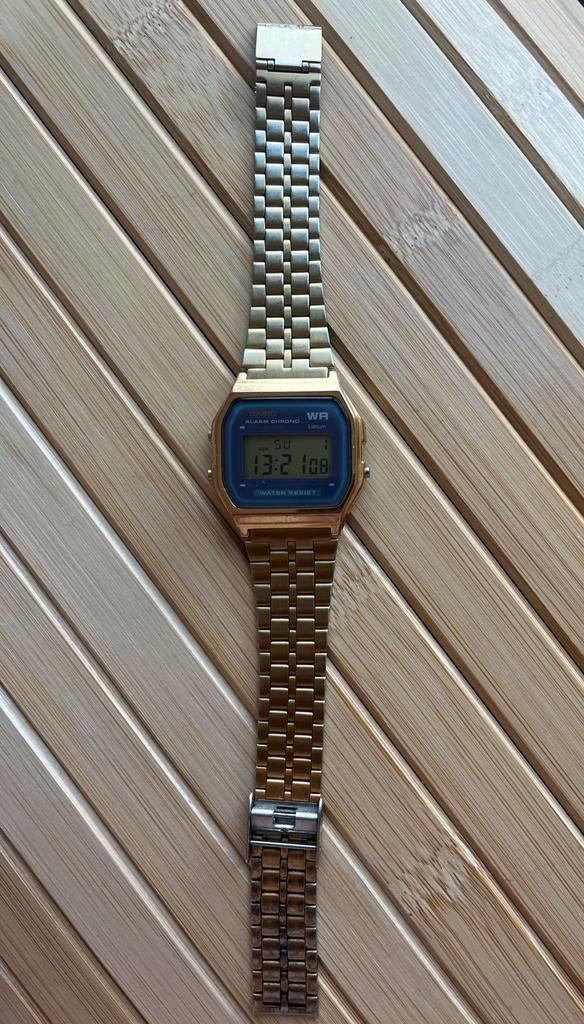 Vintage Casio Polshorloge - Staal, Sieraden, Tassen en Uiterlijk, Horloges | Heren, Gebruikt, Polshorloge, Staal, Ophalen of Verzenden