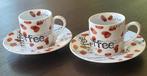 Set van 2 porseleinen espressokopjes van Könitz Germany, Huis en Inrichting, Keuken | Servies, Ophalen, Zo goed als nieuw, Overige stijlen