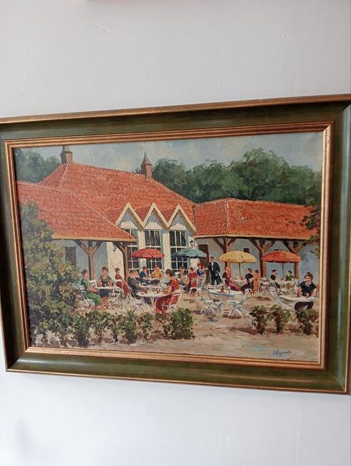 Zeer Bijzondere Mooi Schilderij van een Zomerse dag, Antiek en Kunst, Kunst | Schilderijen | Klassiek, Ophalen of Verzenden
