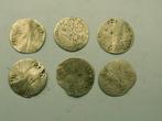 Lotje van 6 zilveren (provinciale) munten., Vóór koninkrijk, Zilver, Overige waardes, Verzenden