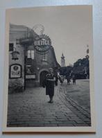 Oude foto met reclame in straatbeeld circa 1950, 1940 tot 1960, Ophalen of Verzenden, Foto, Zo goed als nieuw