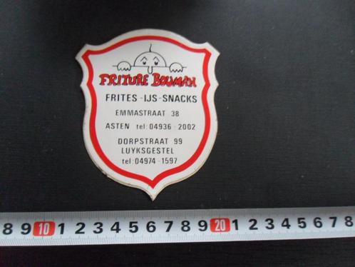 sticker luyksgestel asten friture bouwman, Verzamelen, Stickers, Zo goed als nieuw, Bedrijf of Vereniging, Ophalen