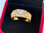 Rolex ring 18 karaat goud met natuurlijke VS diamant! 20,5mm, 20 of groter, Heer, Ophalen of Verzenden, Met edelsteen