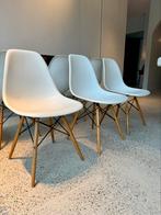 Eames Plastic Side Chair DSW - Maple Yellowish Base-White, Huis en Inrichting, Stoelen, Ophalen, Zo goed als nieuw, Wit, Eén