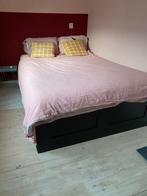 Brimnes 140 x 200 zwart bed + leenbakker matras, Huis en Inrichting, Slaapkamer | Bedden, Ophalen, Overige materialen, Gebruikt